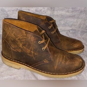 NWT New Clark’s Beeswax Desert Boots Chukka Lace Up Ankle Women’s 5 Waxed Oiled